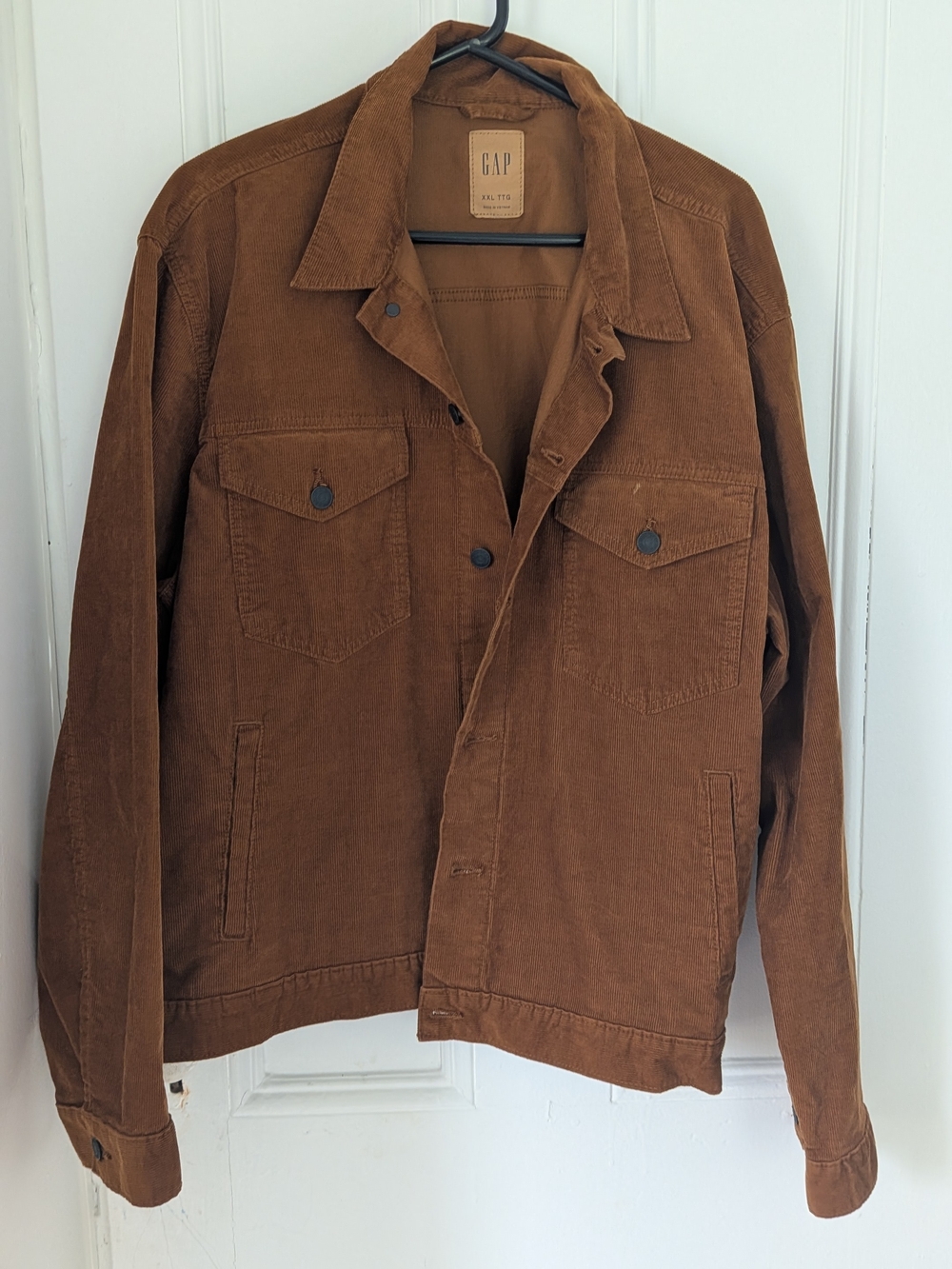 GAP Men's Corduroy Shirt Jacket in Chestnut Brown